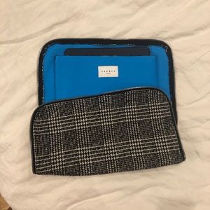 Sandro Black Flannel Laptop Tablet Wool